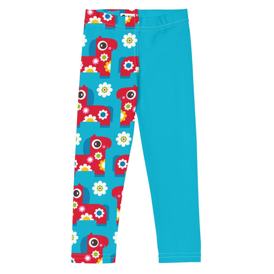 PONY BLOOM turquoise - Kids' Leggings - SHALMIAK