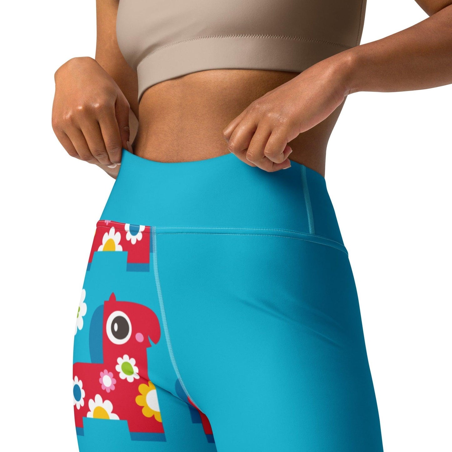 PONY BLOOM turquoise - Yoga Leggings - SHALMIAK