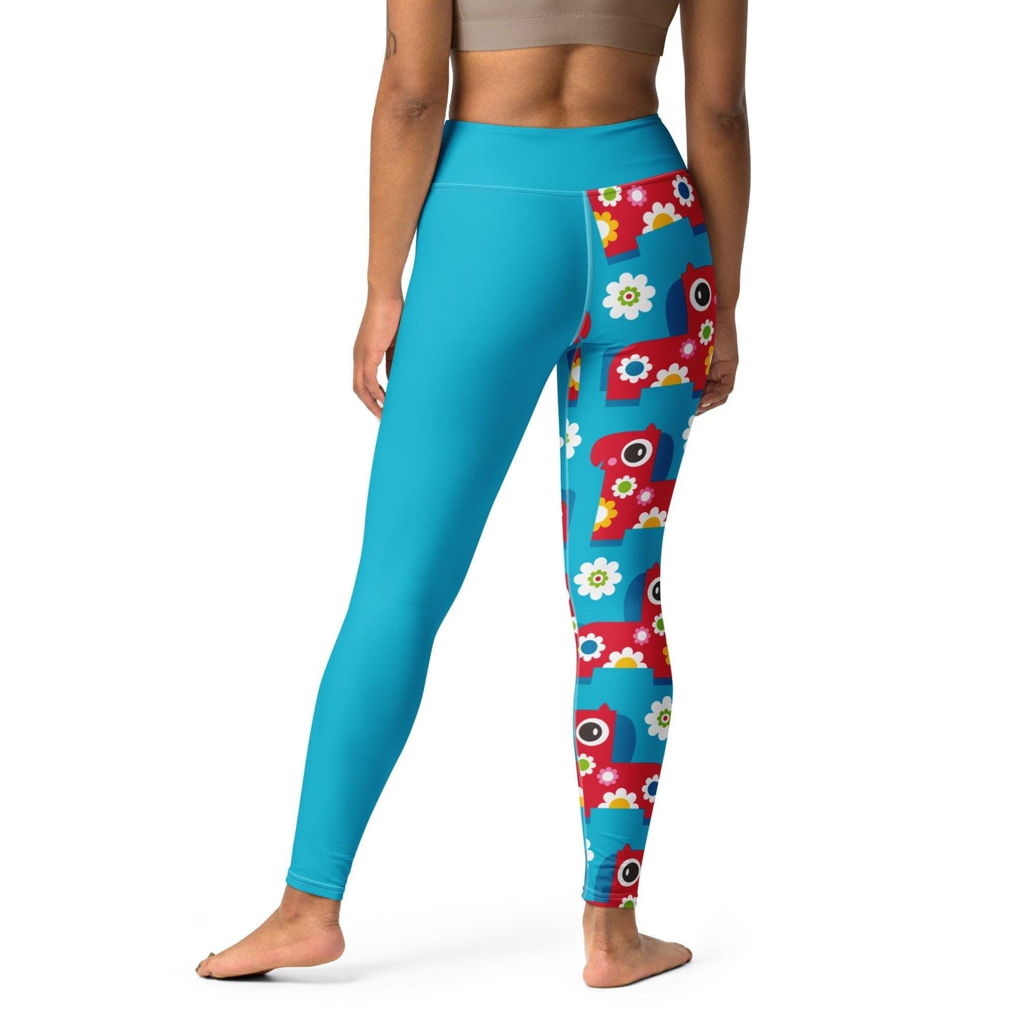 PONY BLOOM turquoise - Yoga Leggings - SHALMIAK