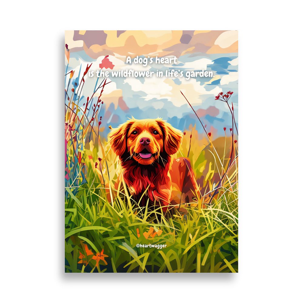 Poster - A dog’s heart is the wildflower in life’s garden - SHALMIAK