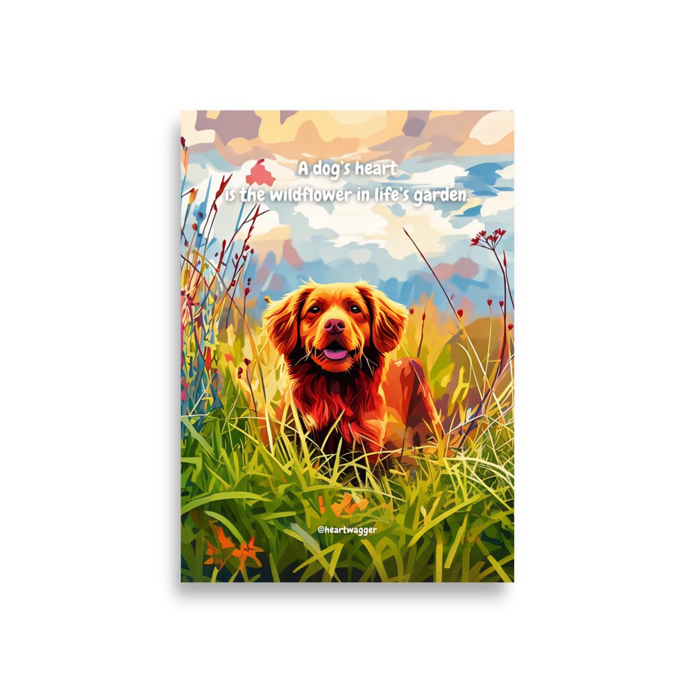 Poster - A dog’s heart is the wildflower in life’s garden - SHALMIAK