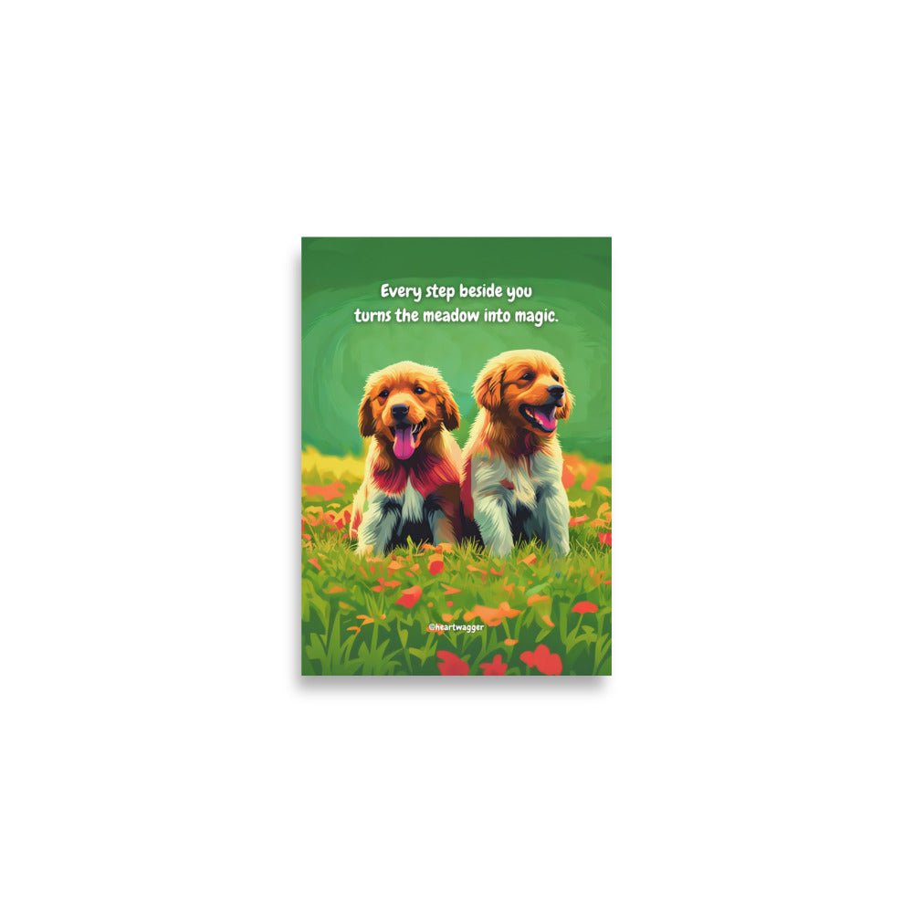 Poster - Every step beside you turns the meadow into magic A2 (42×59.4 cm)