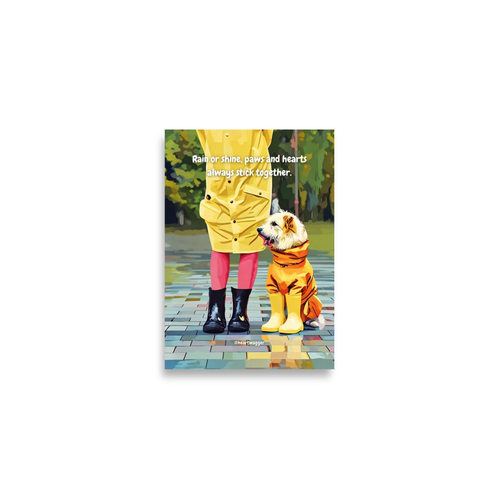 Poster - Rain or shine, paws and hearts always stick together - SHALMIAK