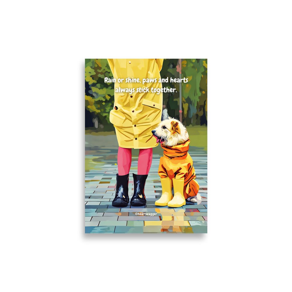 Poster - Rain or shine, paws and hearts always stick together - SHALMIAK