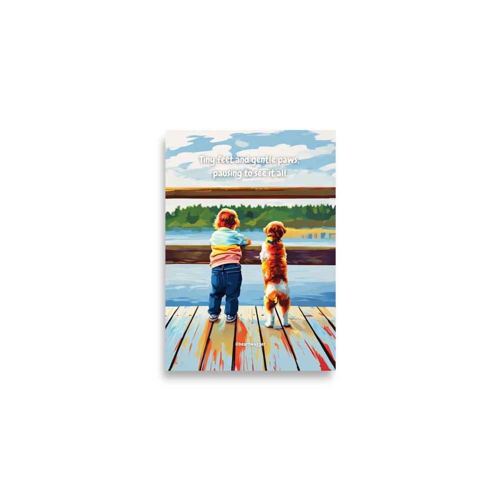 Poster - Tiny feet and gentle paws, pausing to see it all