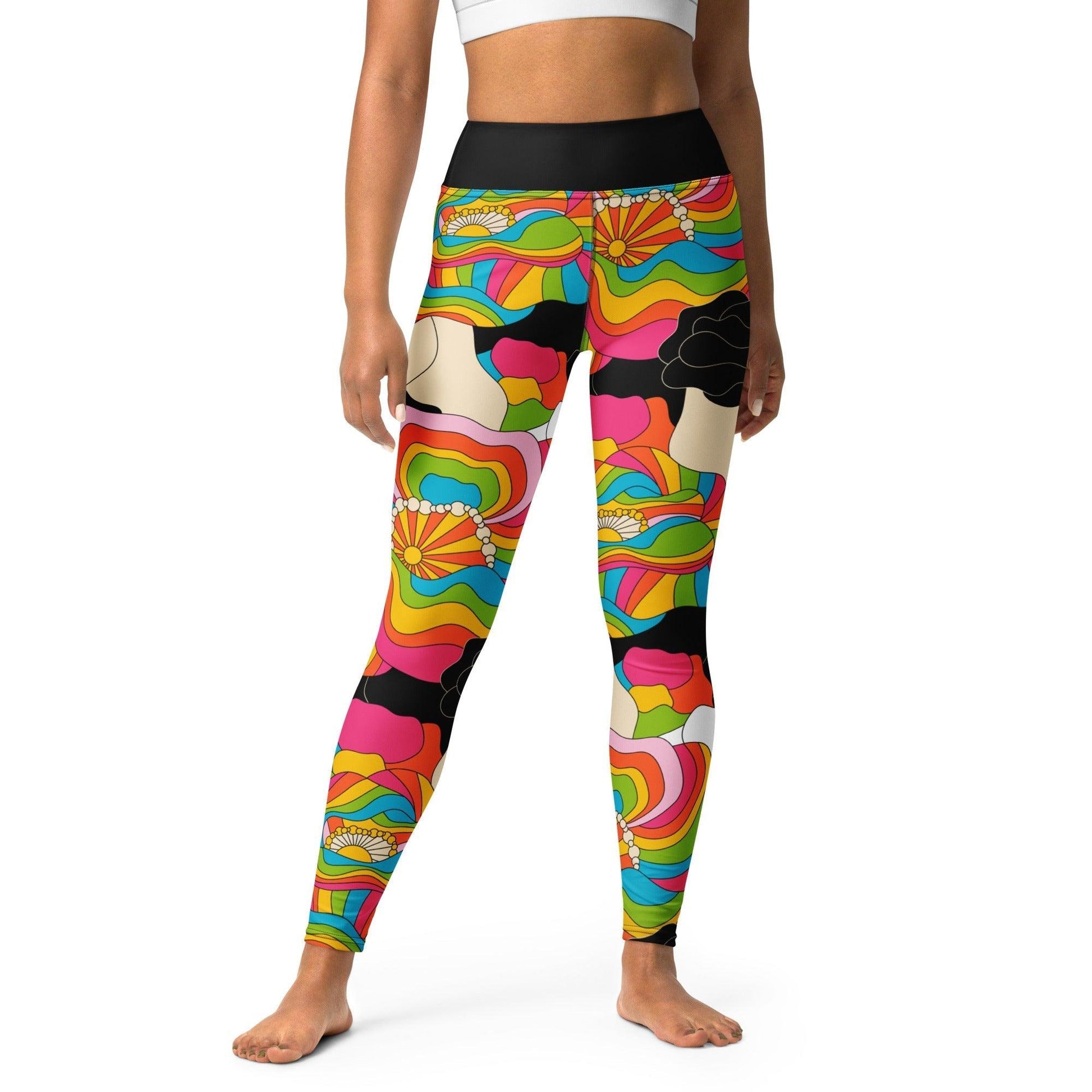 RAINBOW POPPY - 2 - Yoga Leggings - SHALMIAK