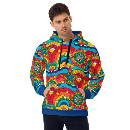 Hoodie - RAINBOW RAVE - Bold rainbow sky print