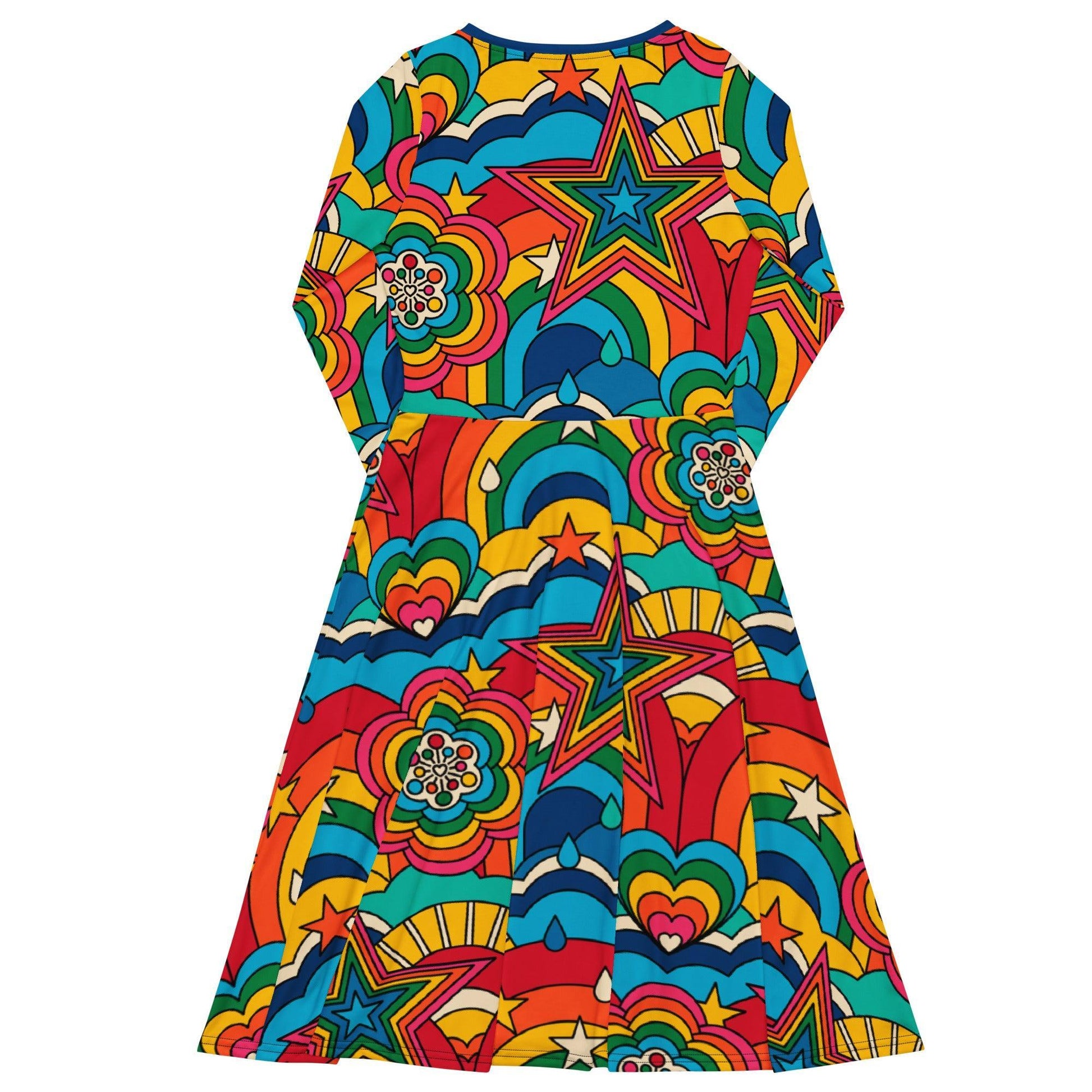 RAINBOW RAVE - Midi Dress With Pockets - SHALMIAK