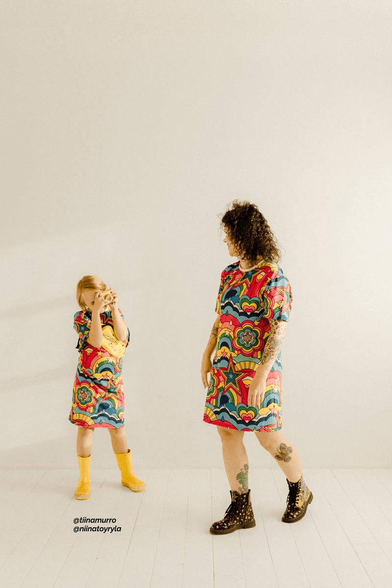 RAINBOW RAVE - T-Shirt Dress - SHALMIAK