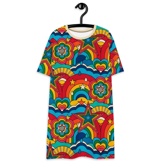RAINBOW RAVE - T-Shirt Dress - SHALMIAK