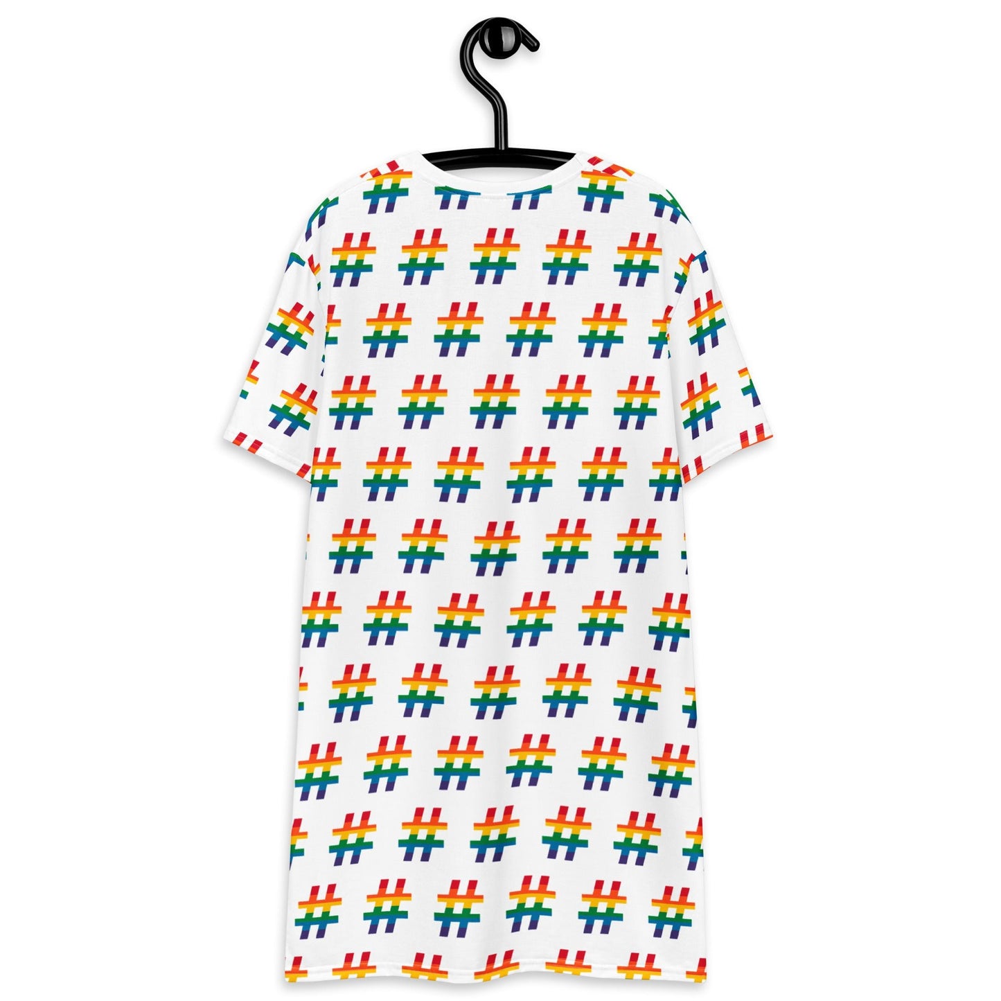 T-Shirt Dress - #RAINBOW white