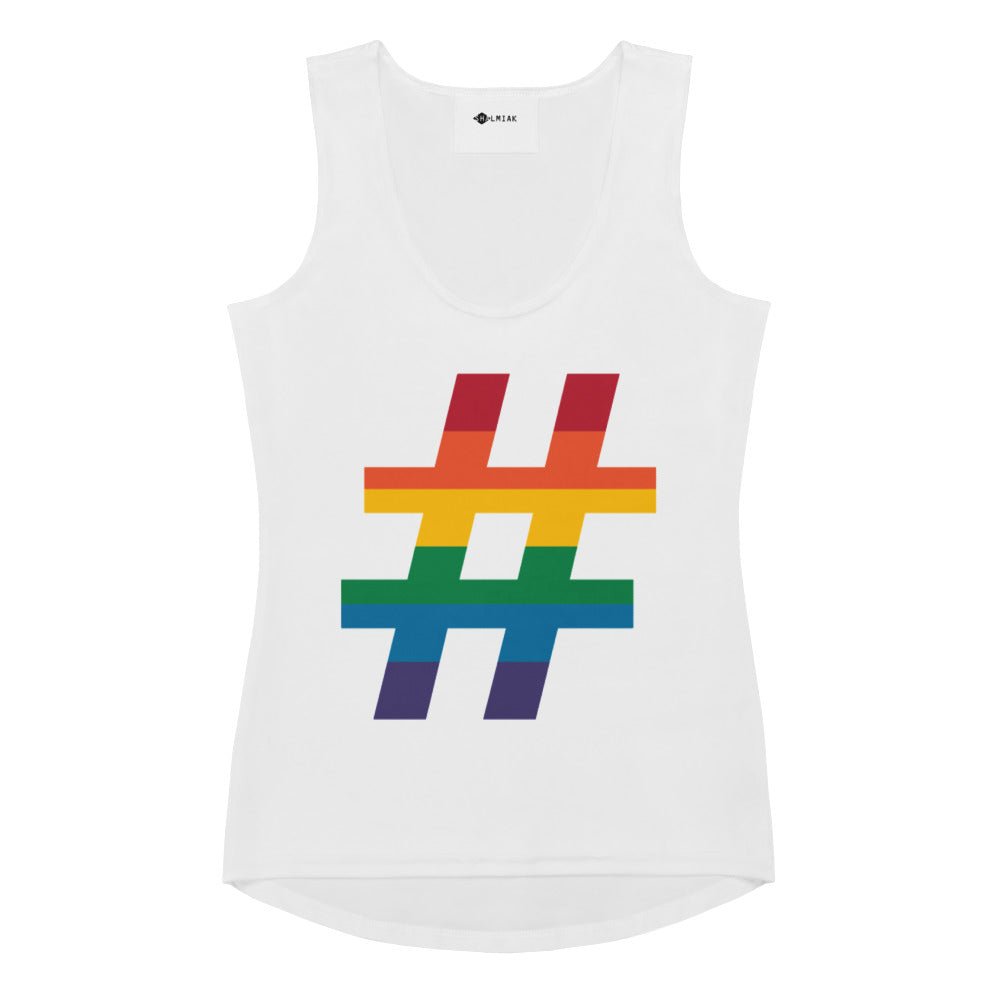 Tank Top - #RAINBOW white
