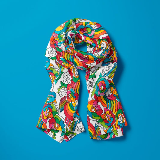 Scarf - RAINBOW-NEL - Joyful rainbow print