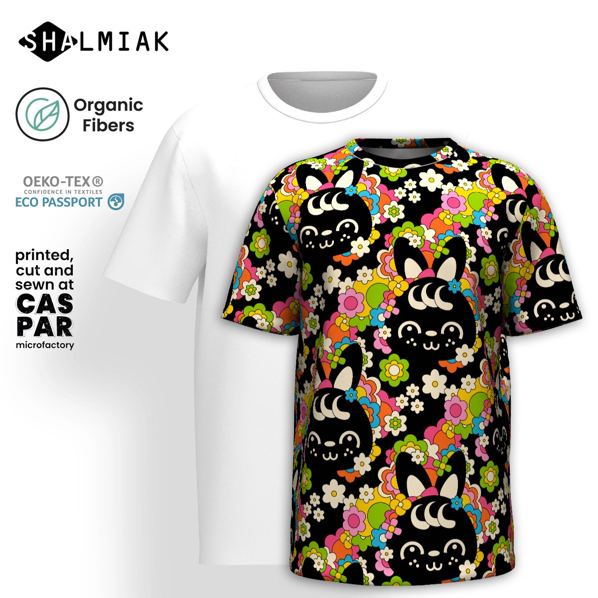 POPBUNNY black - T-shirt (organic cotton) - SHALMIAK