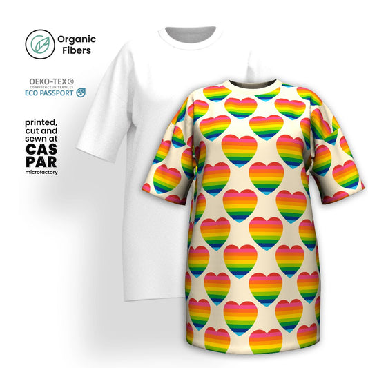 ELLIE LOVE rainbow - T-shirt dress (organic cotton)