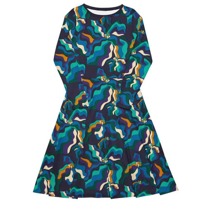 SASSY IRIS purple - Midi Dress With Pockets - SHALMIAK