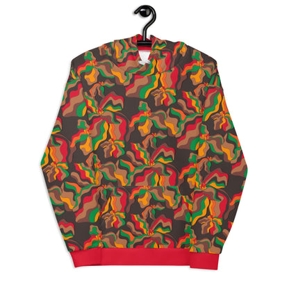Hoodie - SASSY IRIS retro - Bold iris flower print 6XL