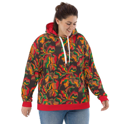 Hoodie - SASSY IRIS retro - Bold iris flower print
