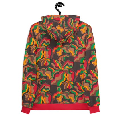 Hoodie - SASSY IRIS retro - Bold iris flower print