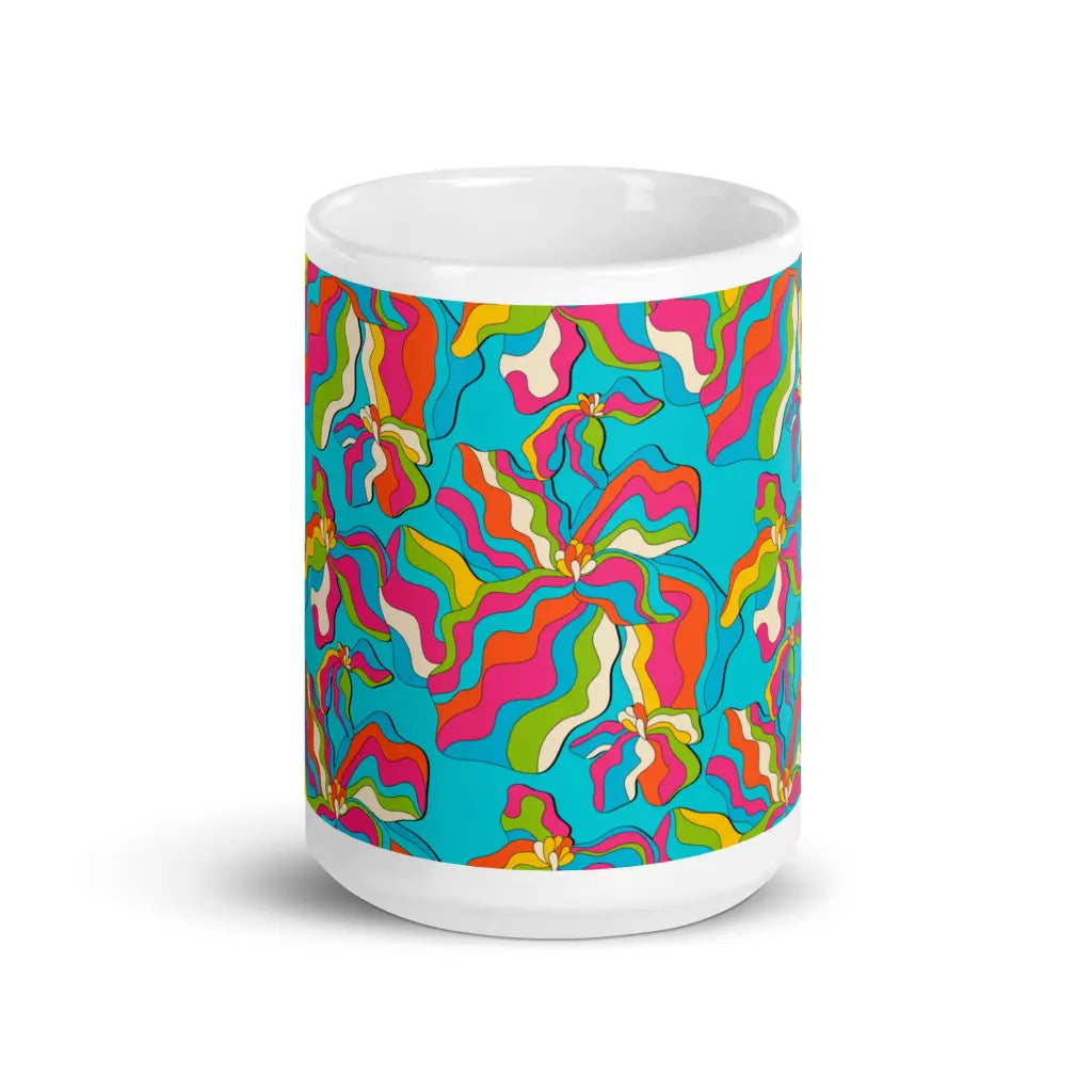 SASSY IRIS turquoise - Ceramic Mug