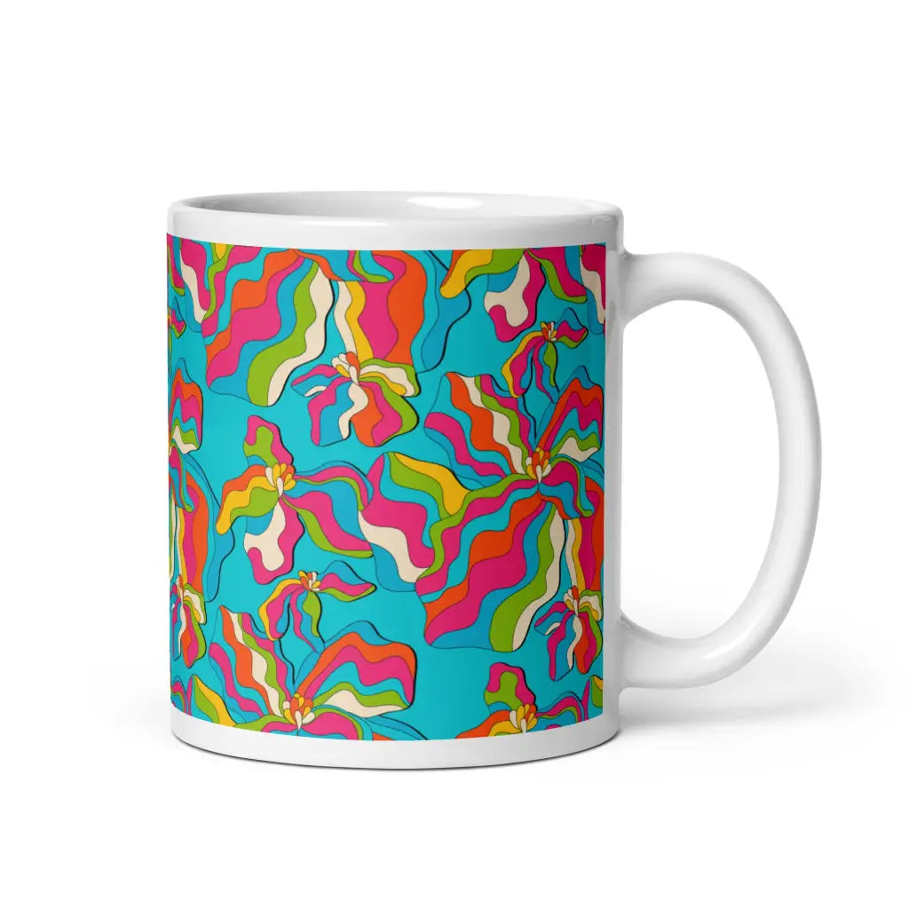 SASSY IRIS turquoise - Ceramic Mug