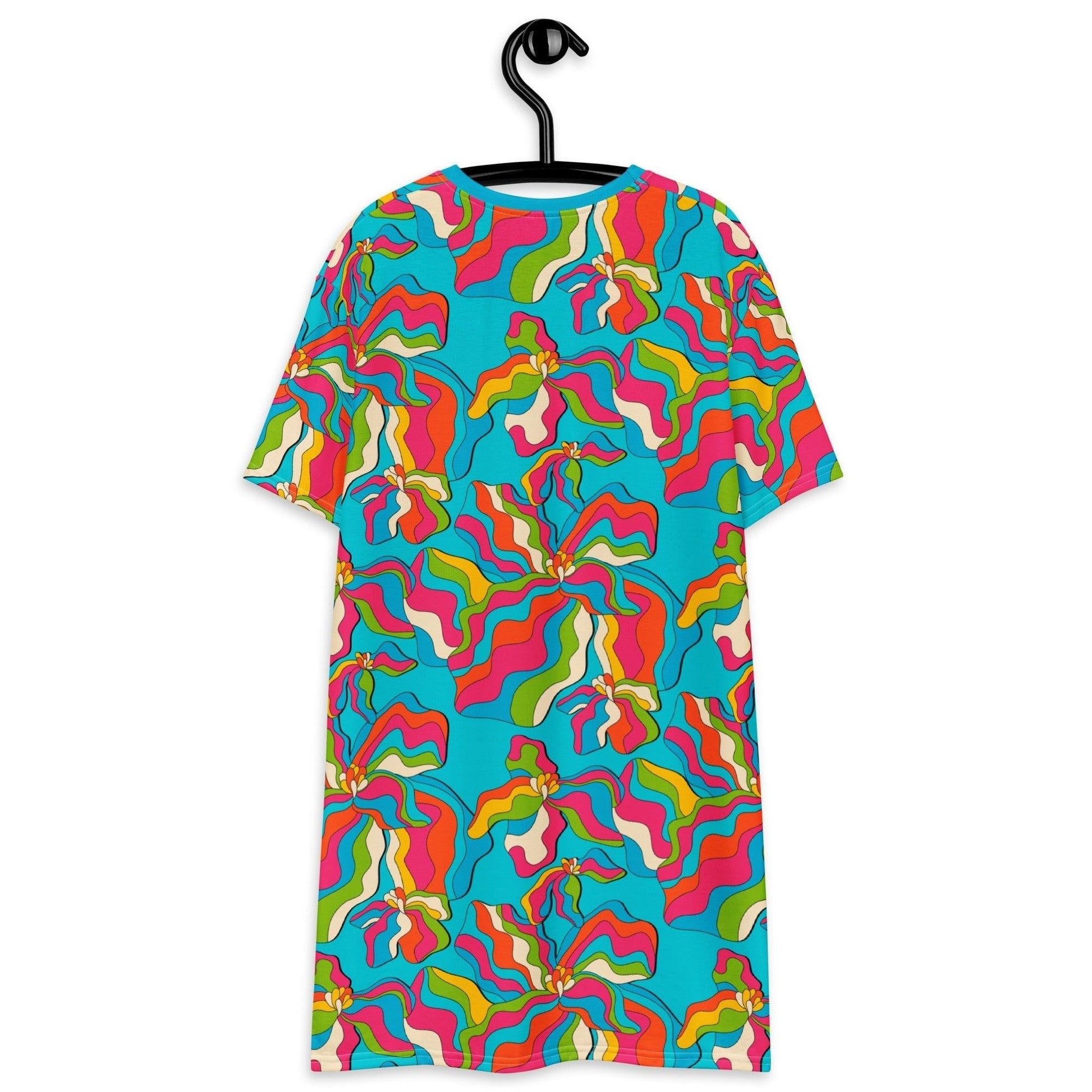 SASSY IRIS turquoise - T-Shirt Dress - SHALMIAK