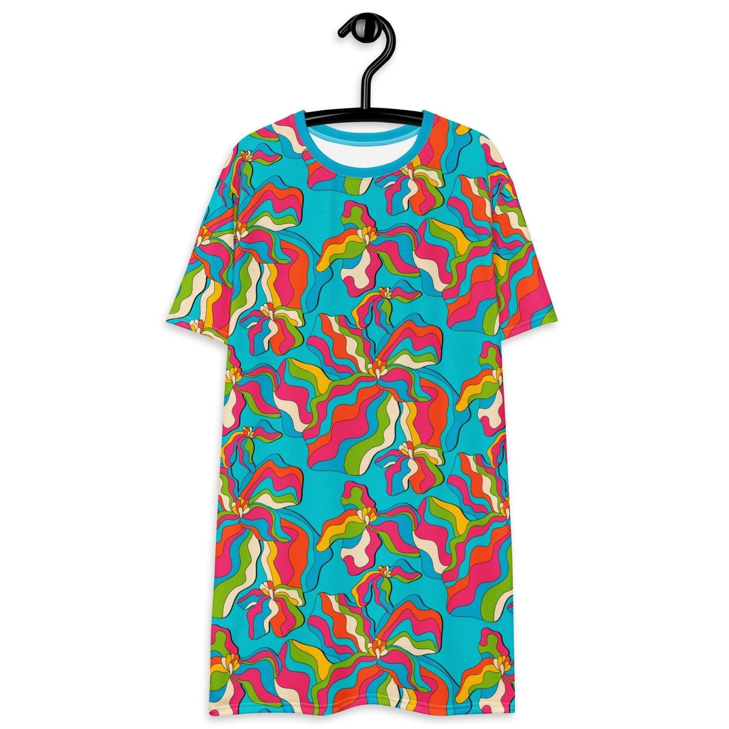 SASSY IRIS turquoise - T-Shirt Dress - SHALMIAK