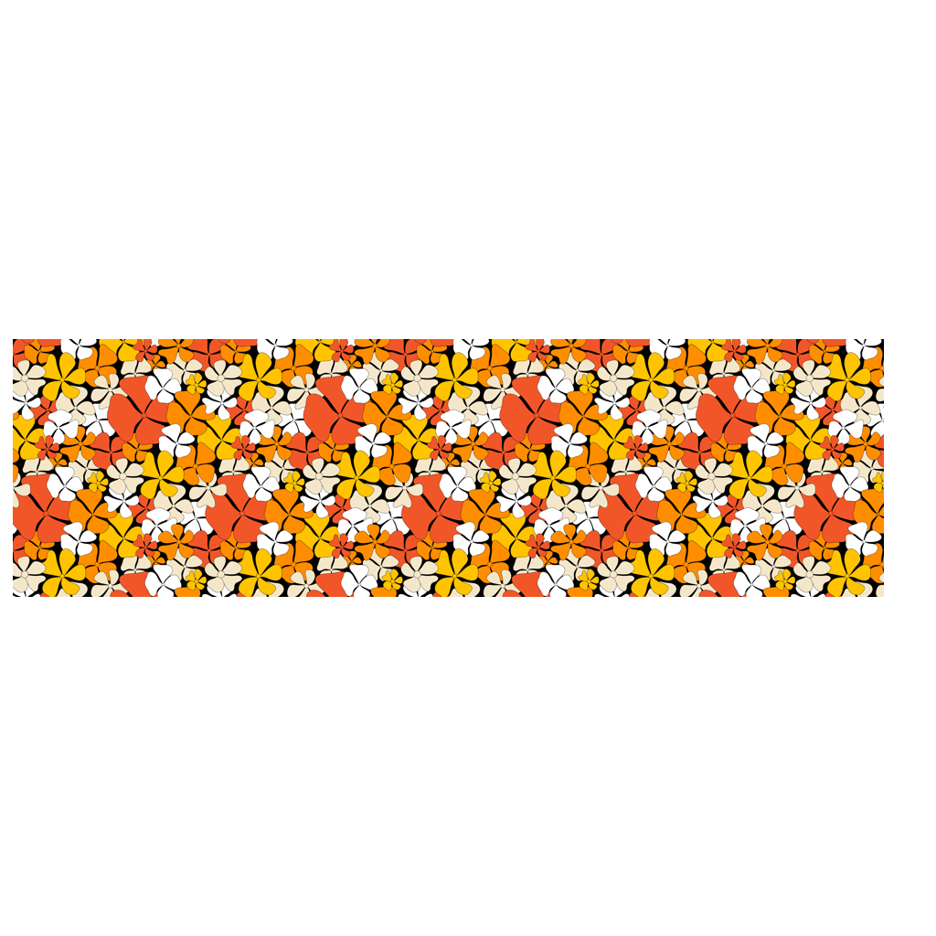 Scarf - ADELIE orange - Wild floral print