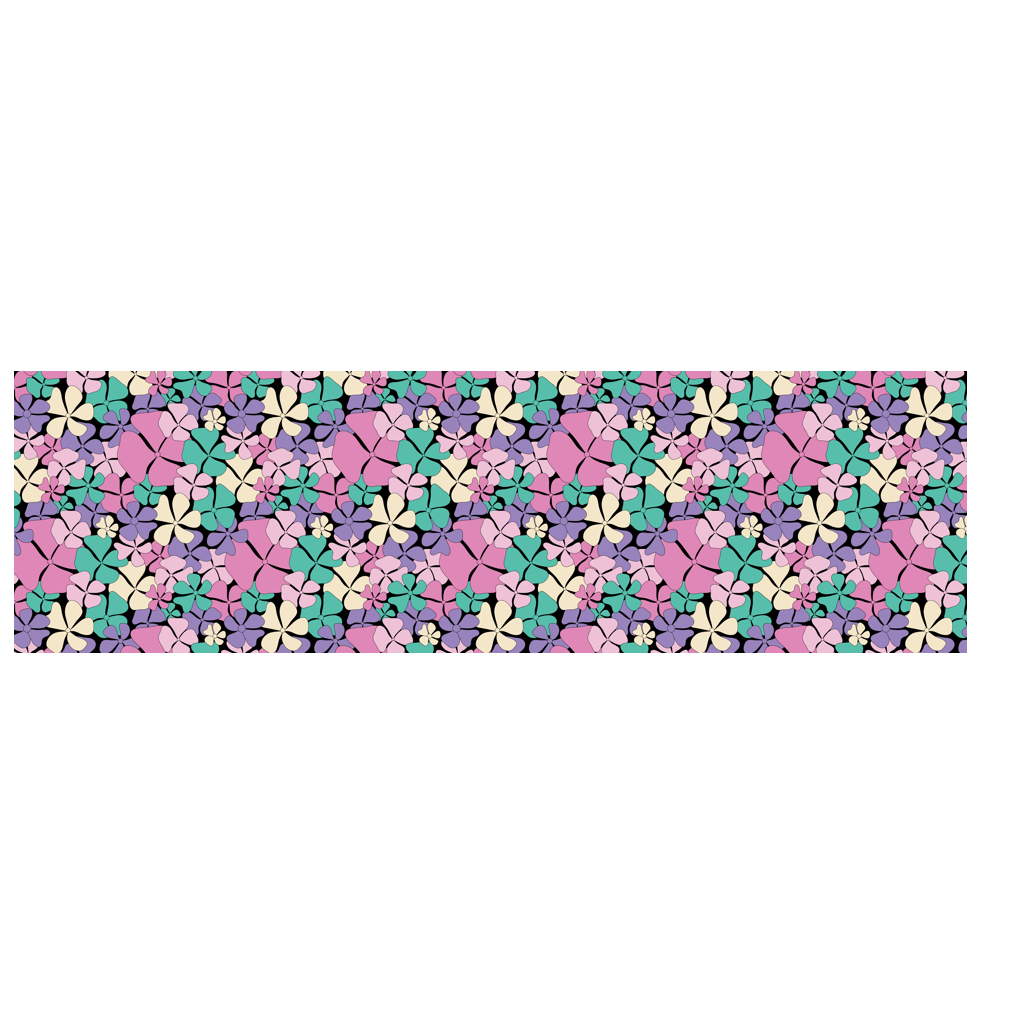 Scarf - ADELIE pink mint - Wild floral print