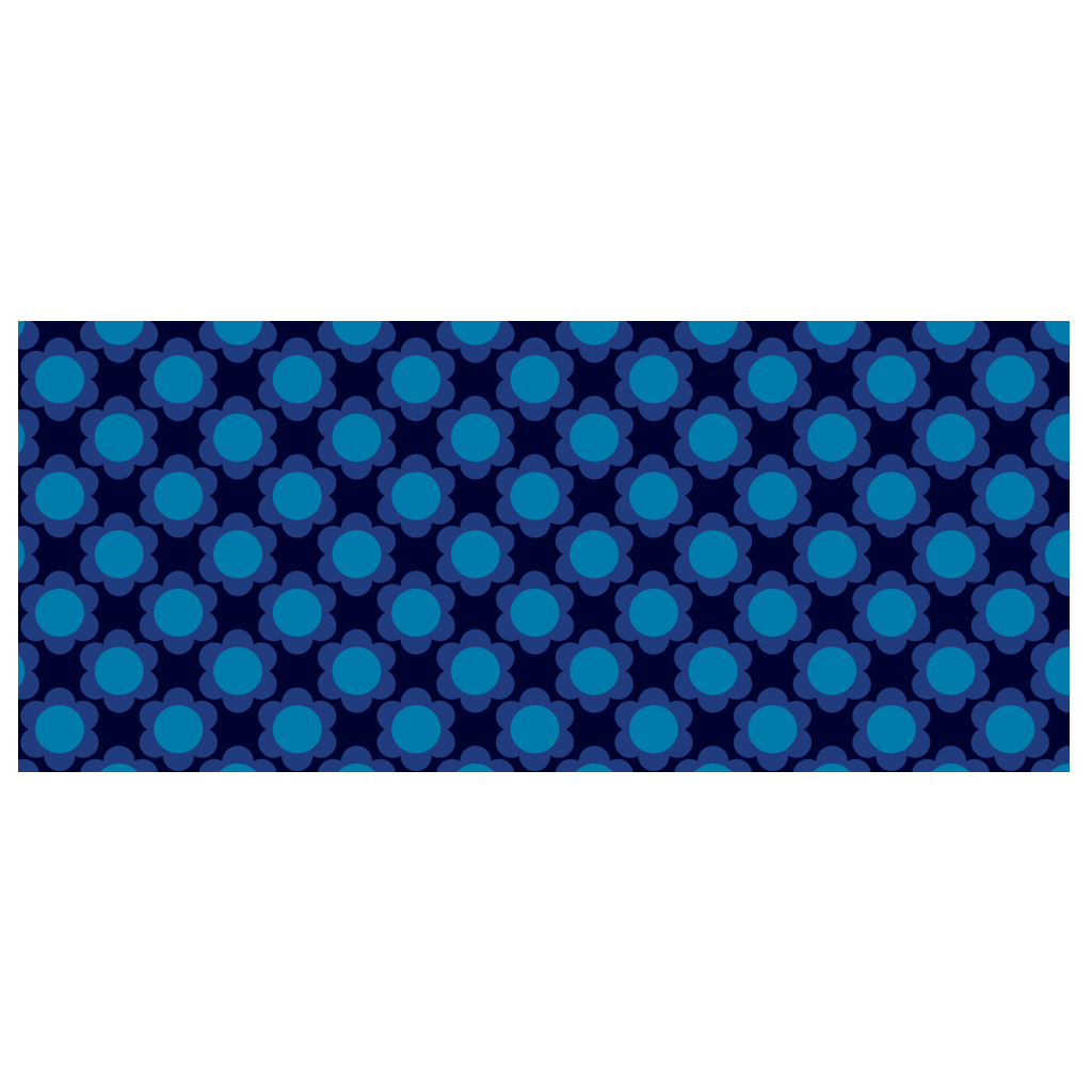 Scarf - ELLIE dark blue - Classic floral print