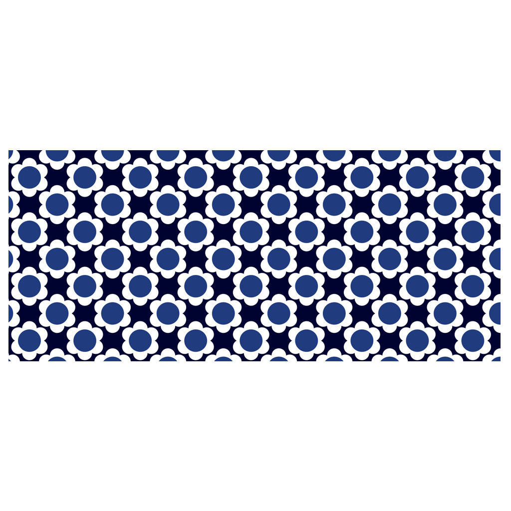Scarf - ELLIE white blue - Classic floral print