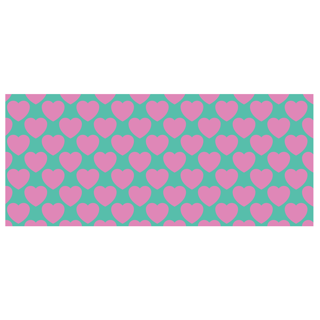 Scarf - ELLIE LOVE pink mint - Bold heart print