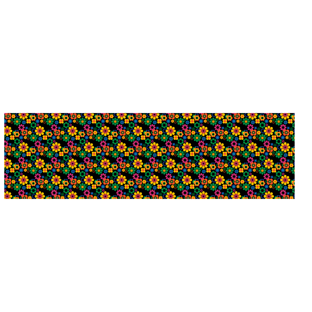 Scarf - FLOW-POW joy - Funky flower power print