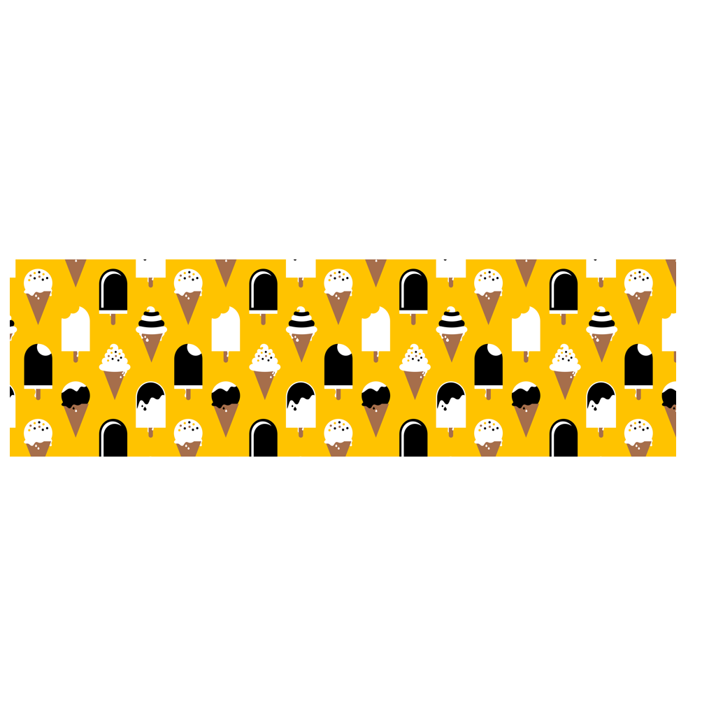 Scarf - JÄDE yellow - Happy ice cream print