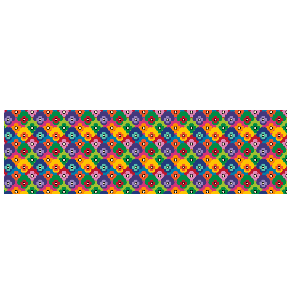 Scarf - PANSY FAB - Colorful pansy flower print