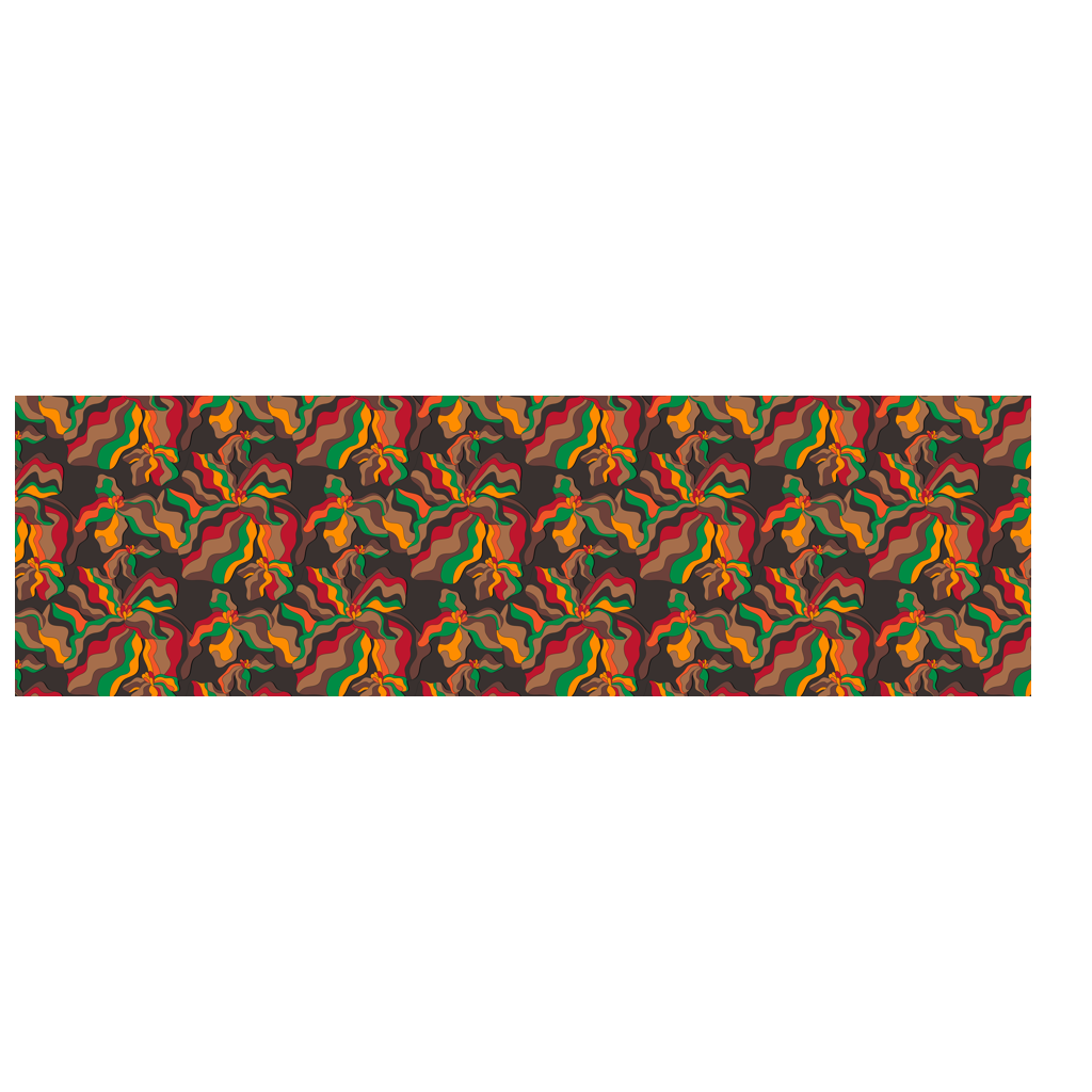 Scarf - SASSY IRIS retro - Bold iris flower print