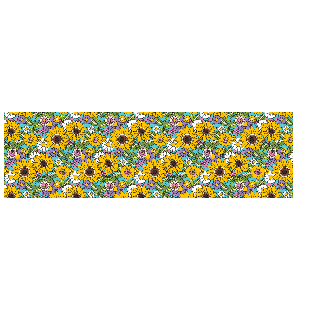 Scarf - SUNDANCE turquoise - Bold sunflower print