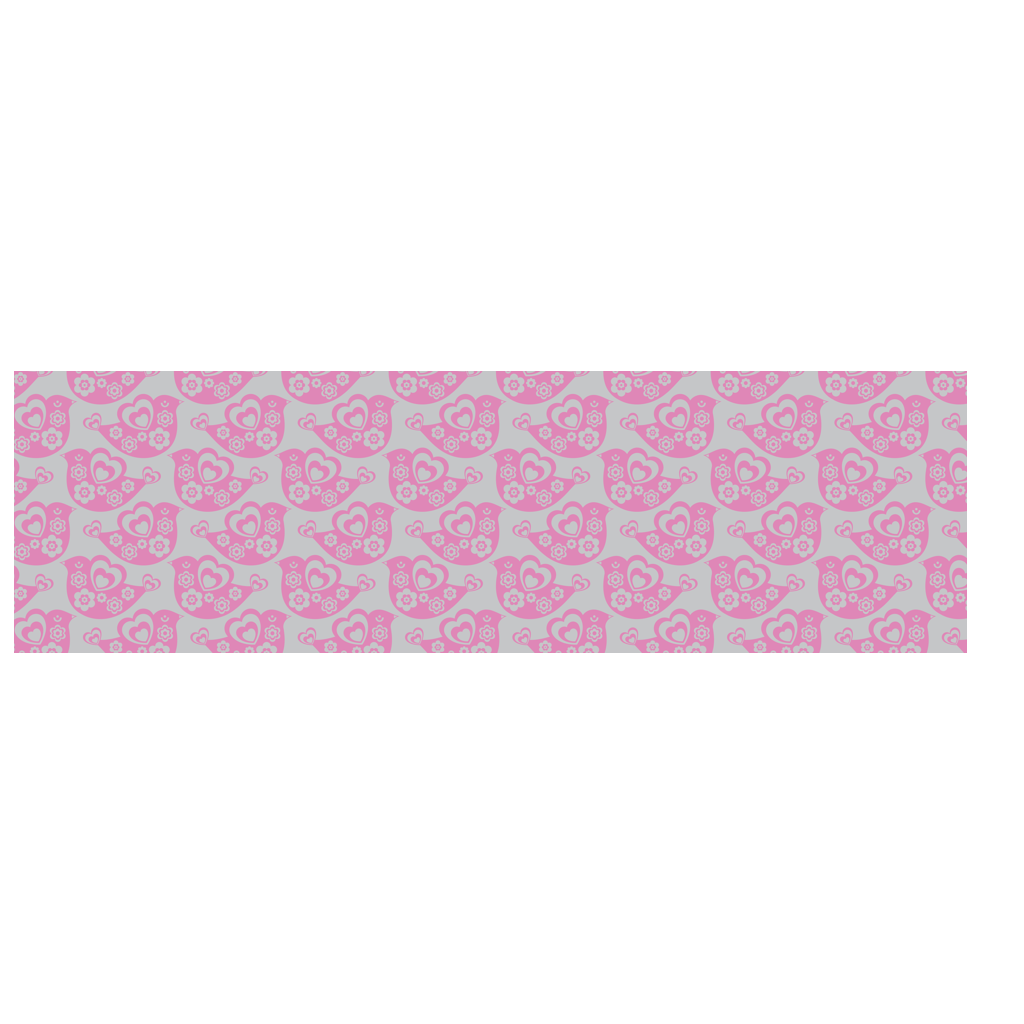 Scarf - TWEET LOVE pink grey - Birds and hearts print