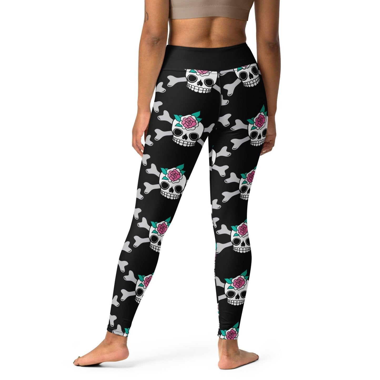 SKULLROSE black - 2 - Yoga Leggings - SHALMIAK