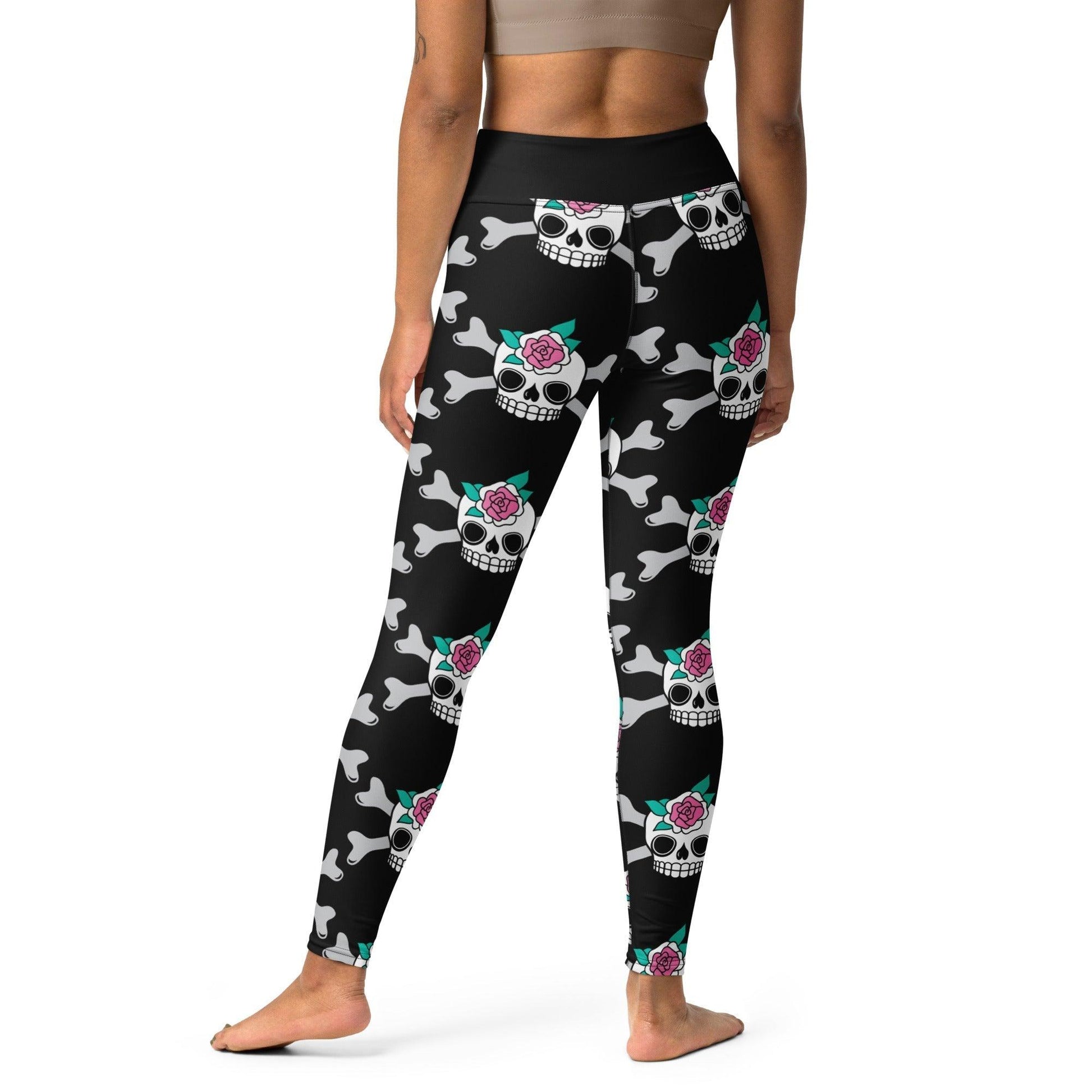 SKULLROSE black - 2 - Yoga Leggings - SHALMIAK