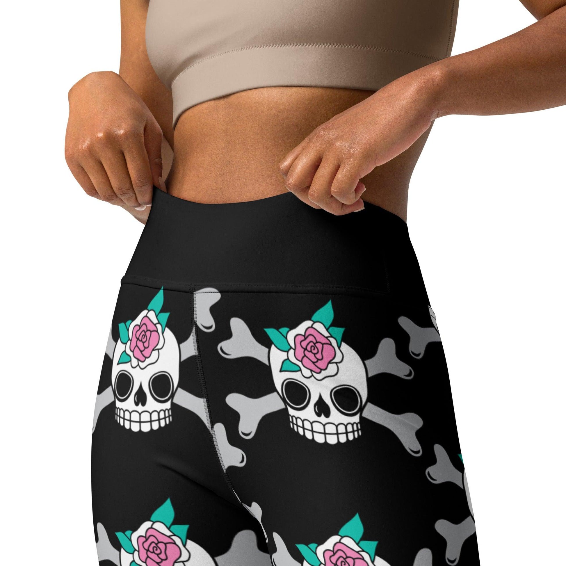 SKULLROSE black - 2 - Yoga Leggings - SHALMIAK
