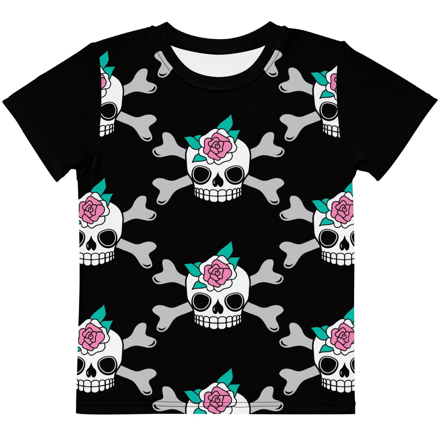 SKULLROSE black - Kids' T-Shirt - SHALMIAK