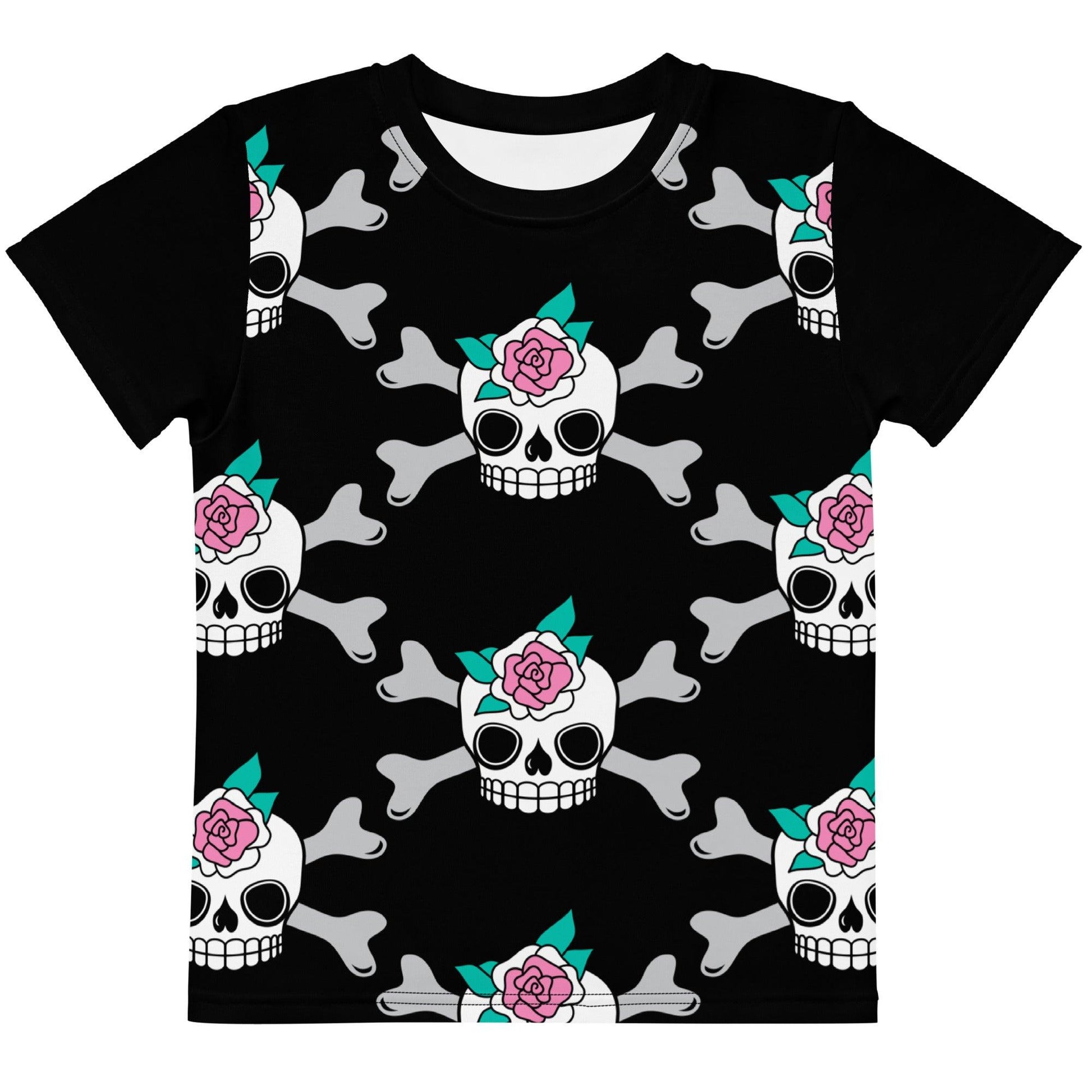 SKULLROSE black - Kids' T-Shirt - SHALMIAK