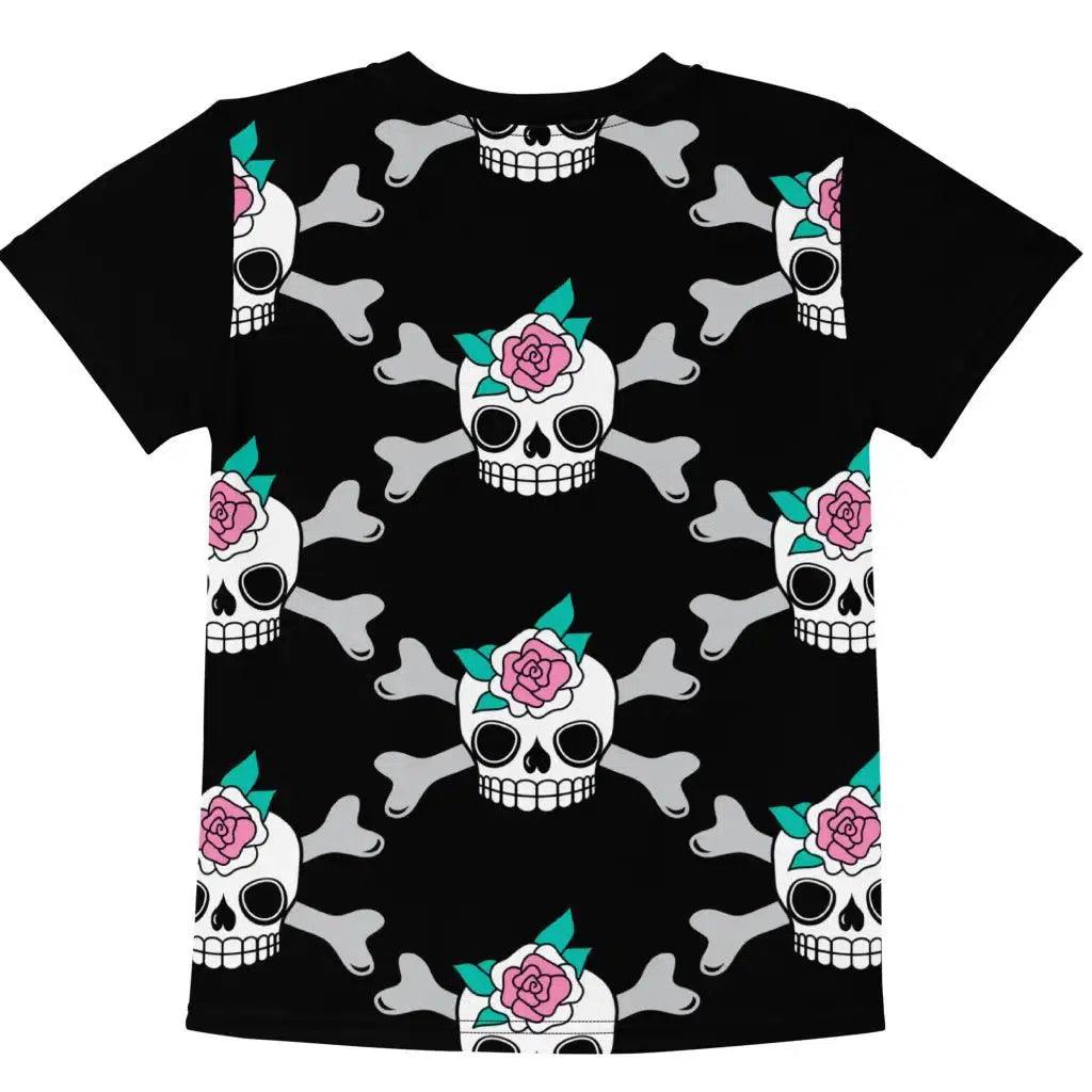 SKULLROSE black - Kids' T-Shirt - SHALMIAK