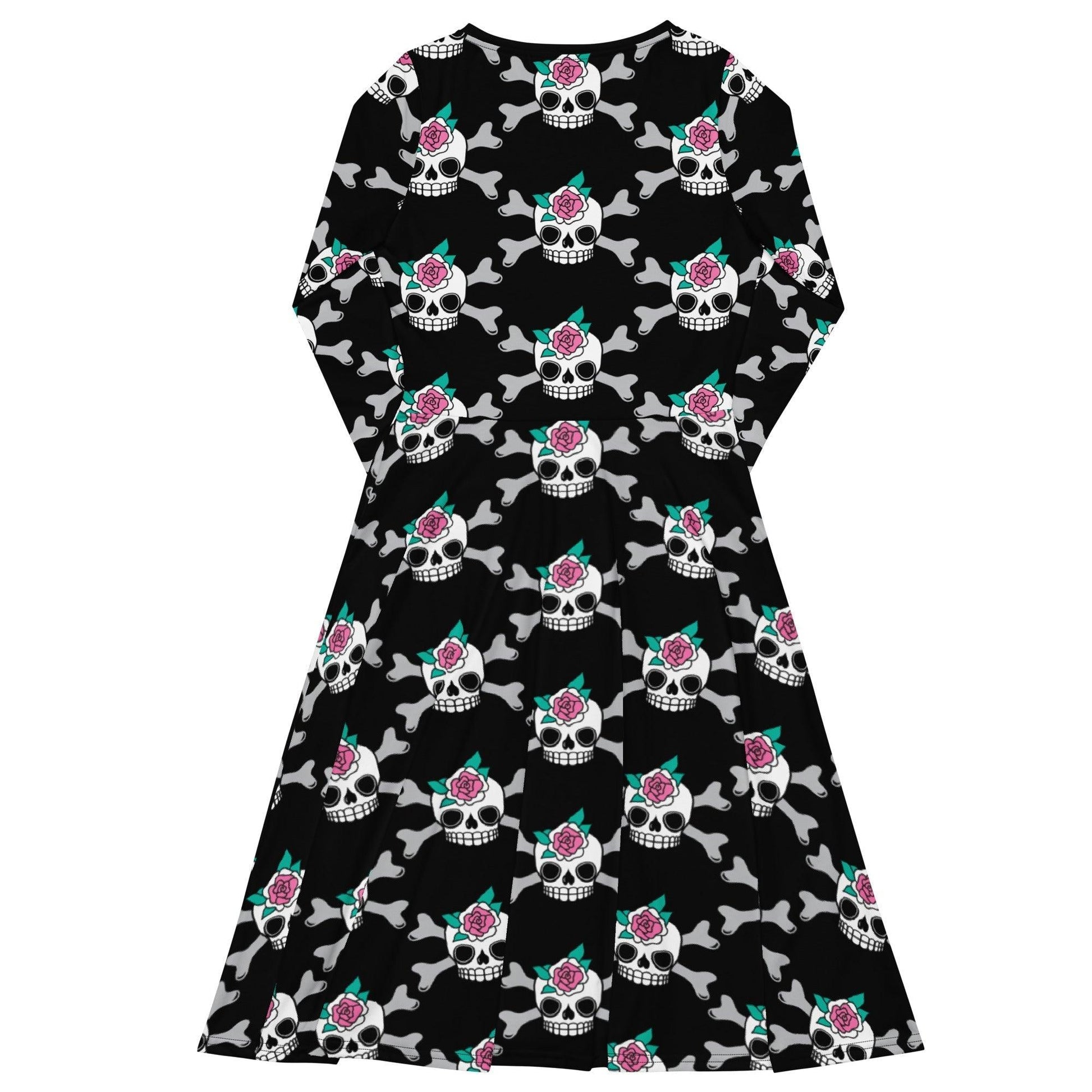 SKULLROSE black - Midi Dress With Pockets - SHALMIAK