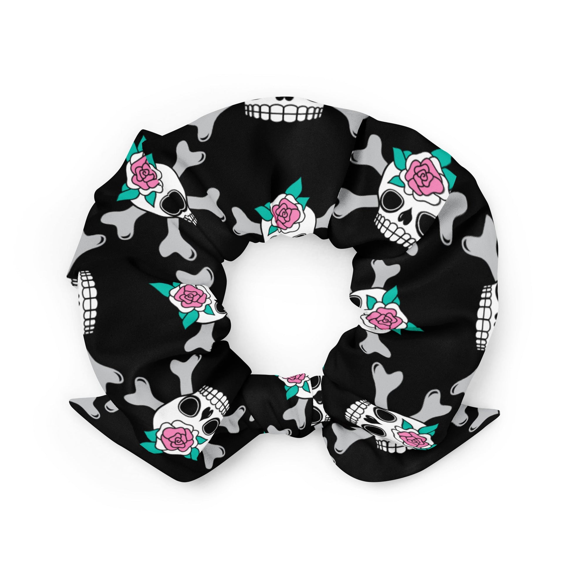 SKULLROSE black - Scrunchie - SHALMIAK