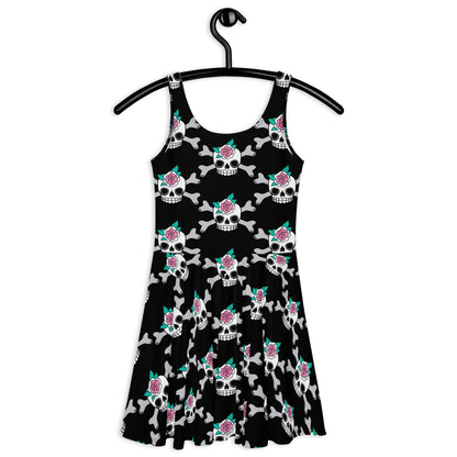 Skater Dress - SKULLROSE black