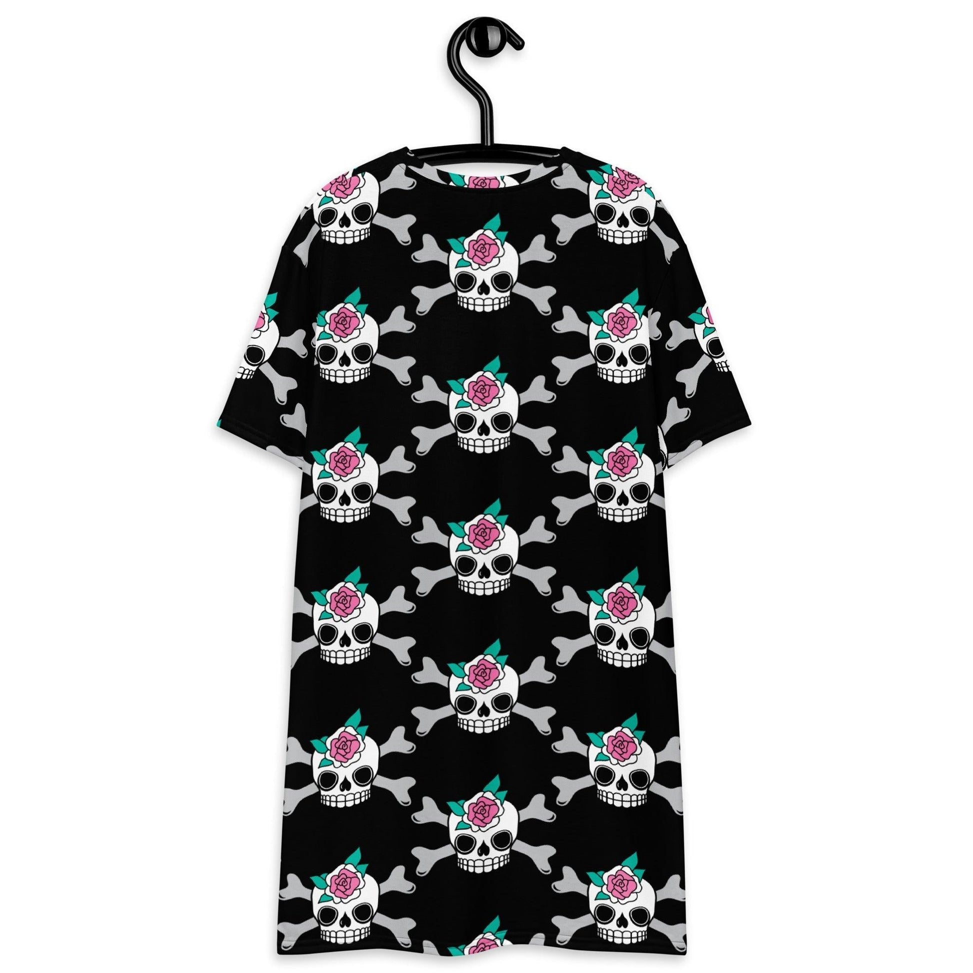 SKULLROSE black - T-Shirt Dress - SHALMIAK