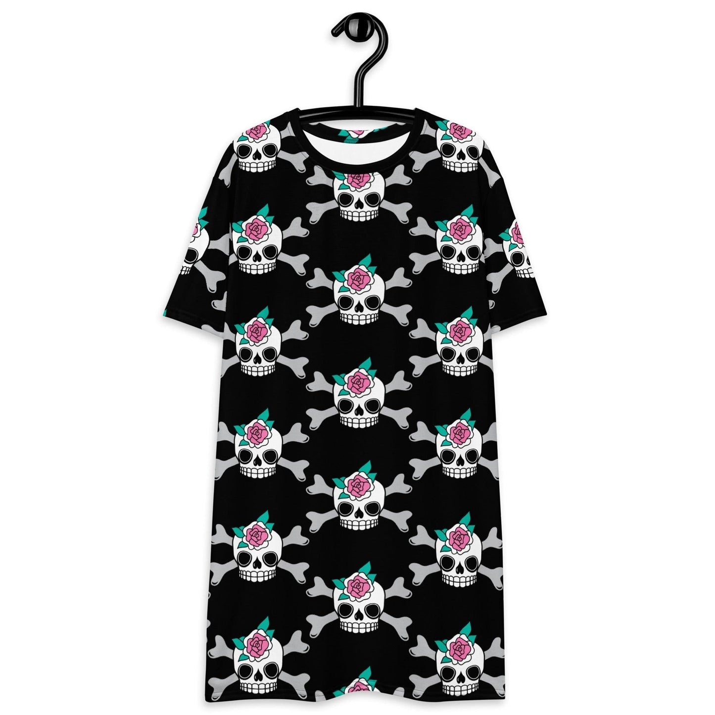 SKULLROSE black - T-Shirt Dress - SHALMIAK