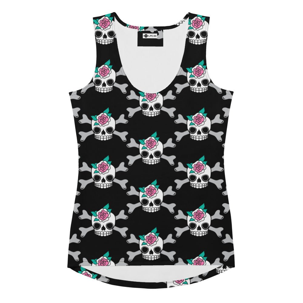 SKULLROSE black - Tank Top - SHALMIAK